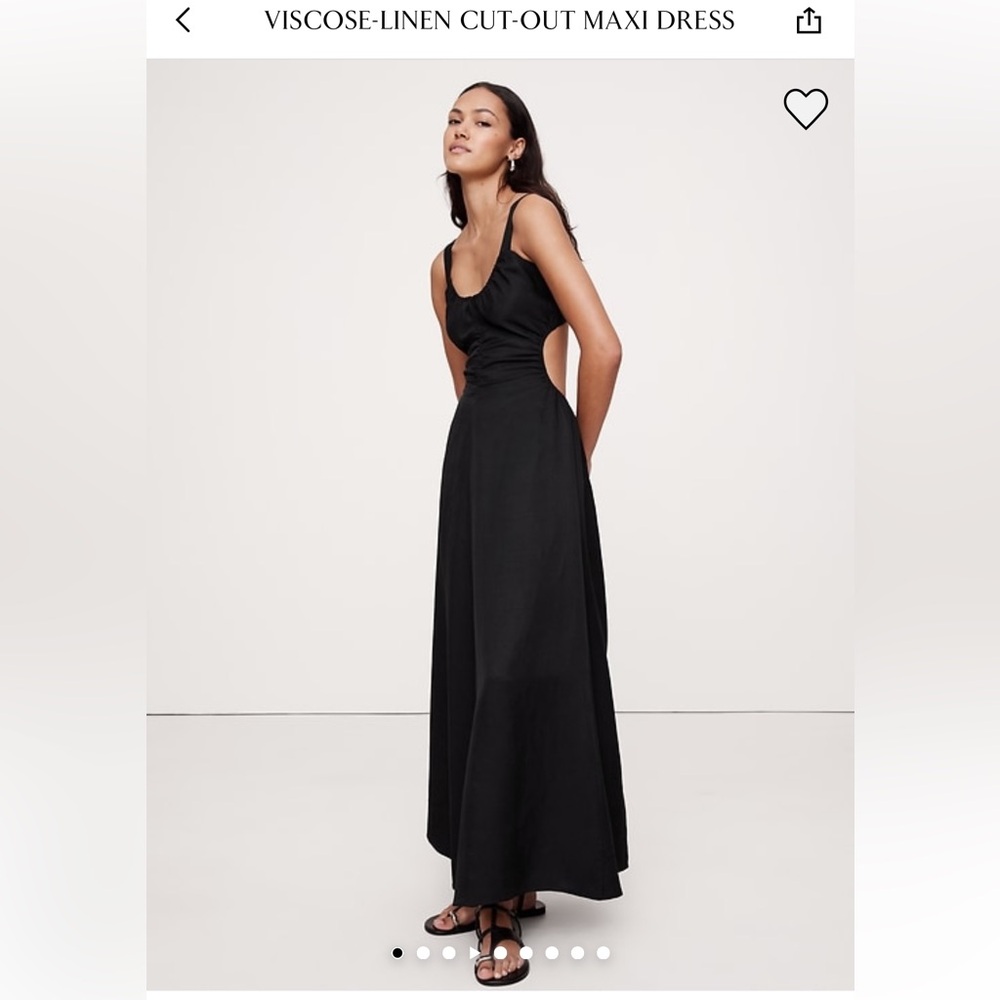 Banana Republic Cut Out Black Maxi Skirt